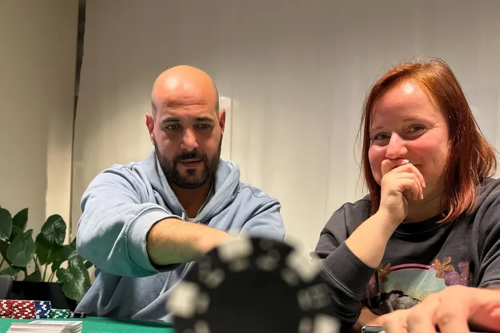 Poker time during the design hackathon.